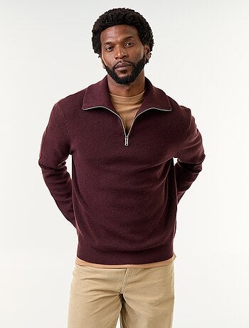 Sweat col camionneur zippé