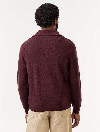 Sweat col camionneur zippé