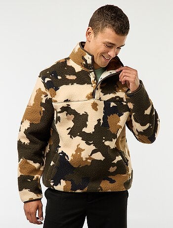 Sweat col montant à pression