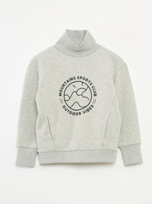 Sweat col montant loose en polaire - Kiabi