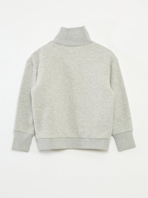 Sweat col montant loose en polaire - Kiabi