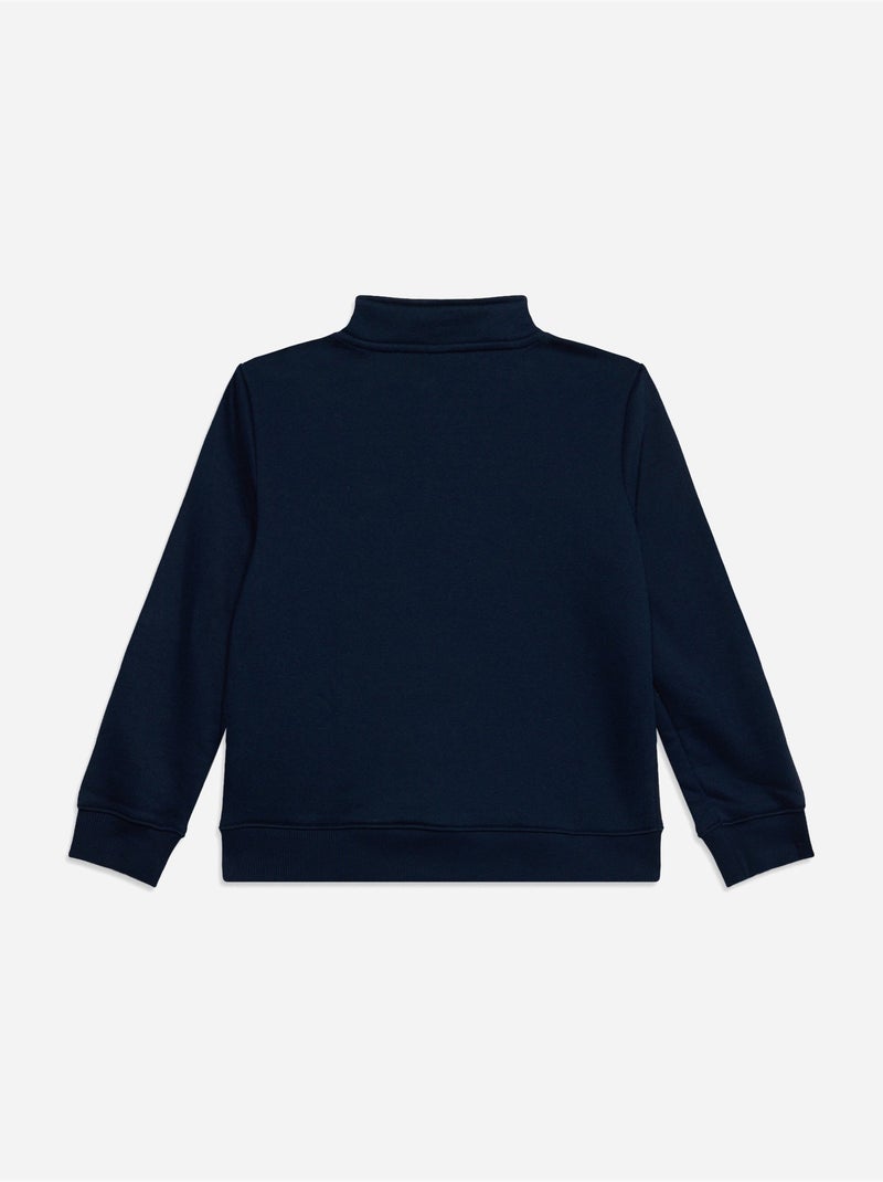Sweat col montant zippé - lacoste Bleu marine - Kiabi