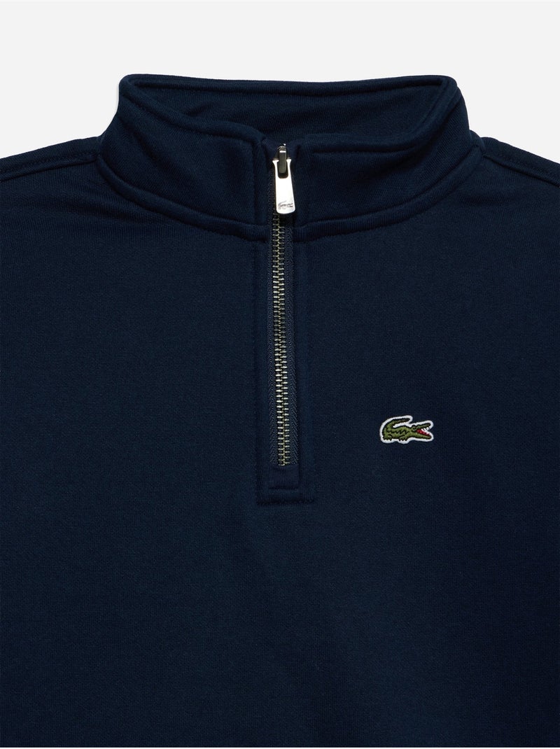 Sweat col montant zippé - lacoste Bleu marine - Kiabi