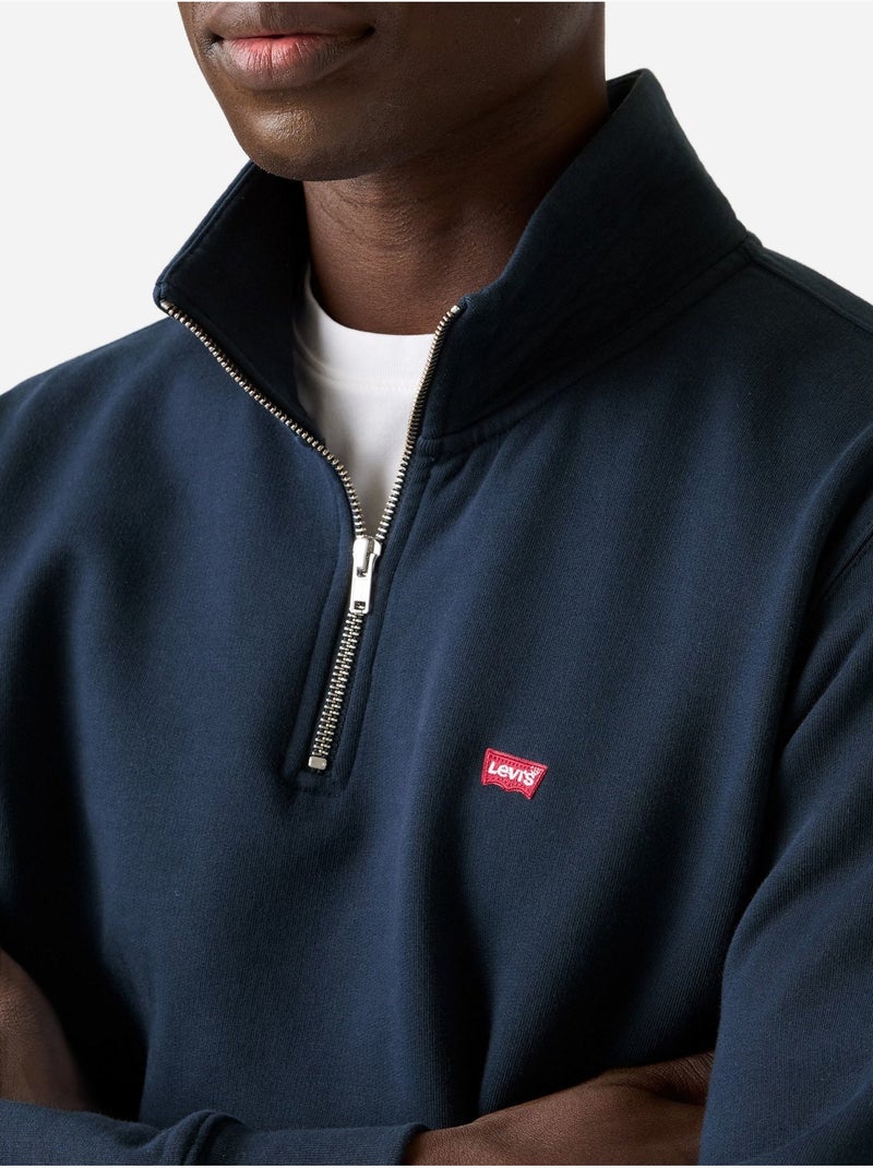 Sweat col montant zippé - levi's Bleu foncé - Kiabi