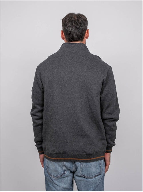 Sweat col montant zippé wirubon - Kiabi