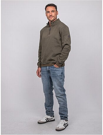 Sweat col montant zippé wirubon