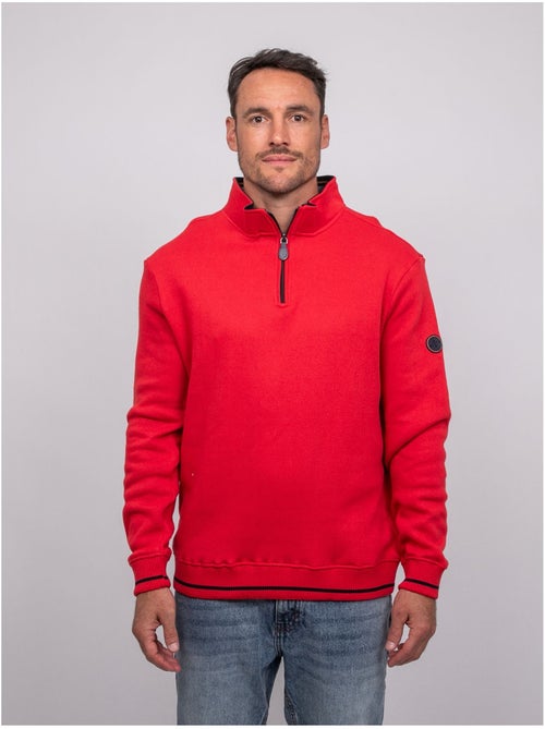 Sweat col montant zippé wirubon - Kiabi