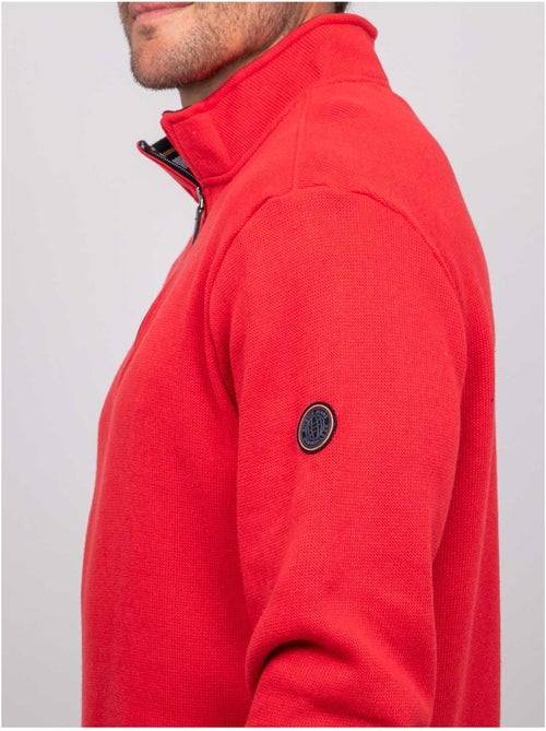 Sweat col montant zippé wirubon - Kiabi