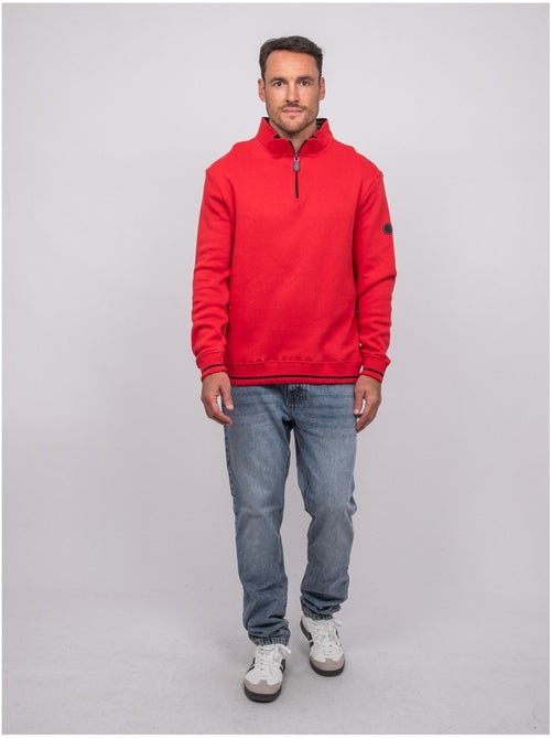 Sweat col montant zippé wirubon - Kiabi