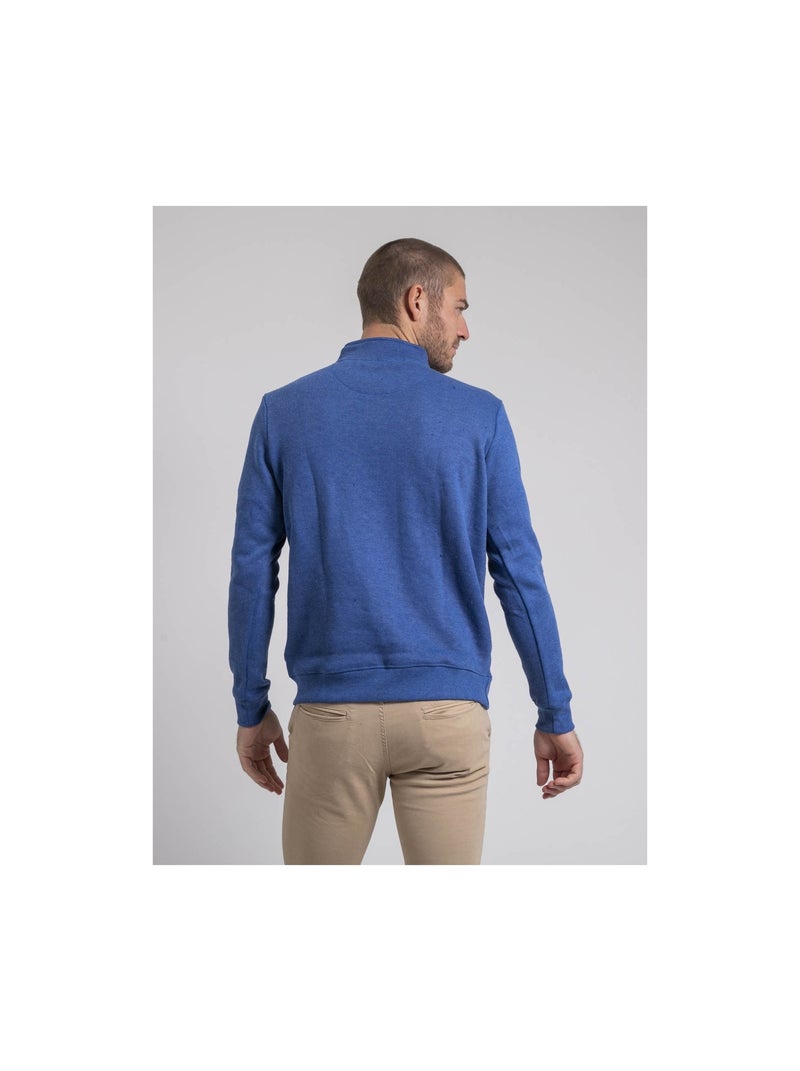 Sweat col montant zippé WOMPOU Bleu - Kiabi