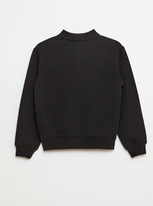 Sweat col polo à rayures - Kiabi