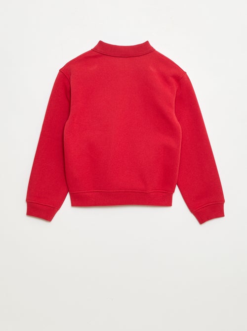 Sweat col polo à rayures - Kiabi