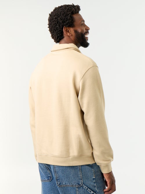 Sweat col polo en molleton - Kiabi Sweat col polo en molleton - Kiabi
