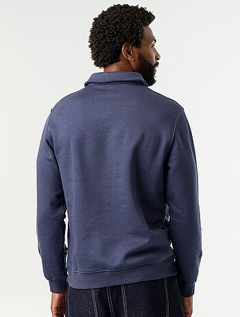 Sweat col polo en molleton