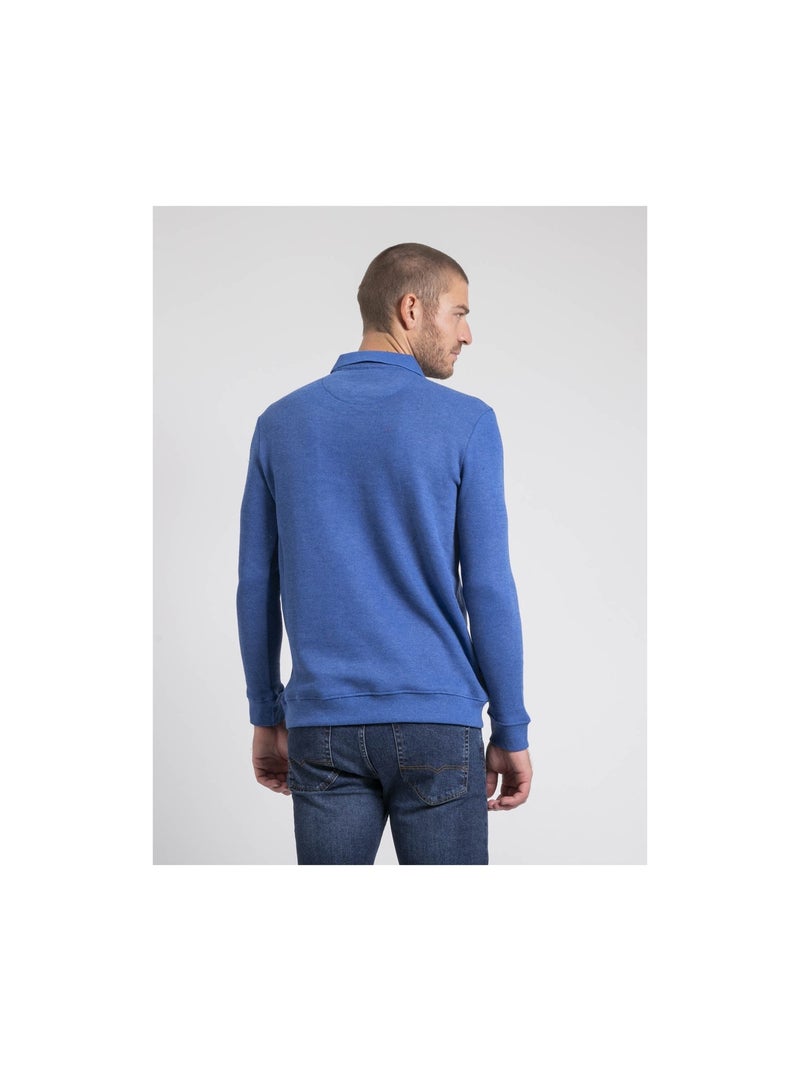 Sweat col polo WIREX Bleu - Kiabi