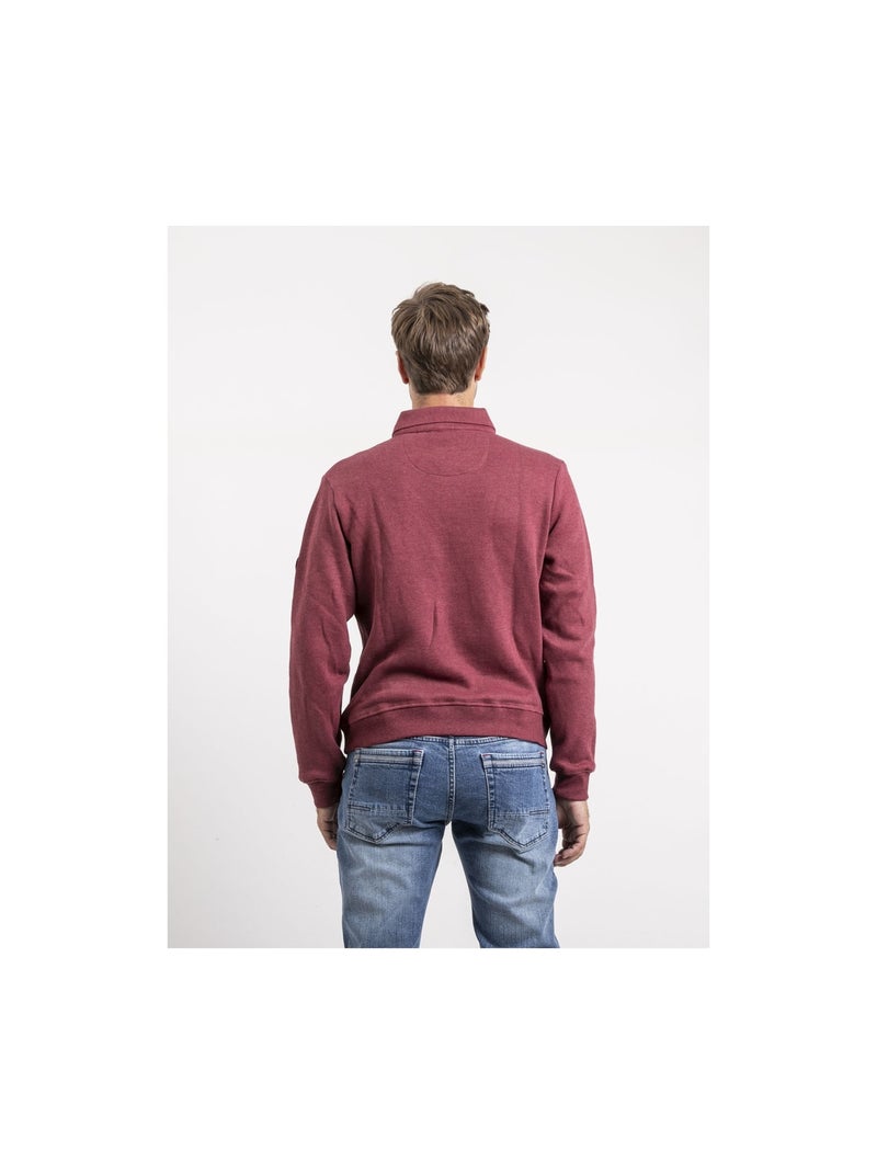 Sweat col polo WIREX Bordeaux - Kiabi