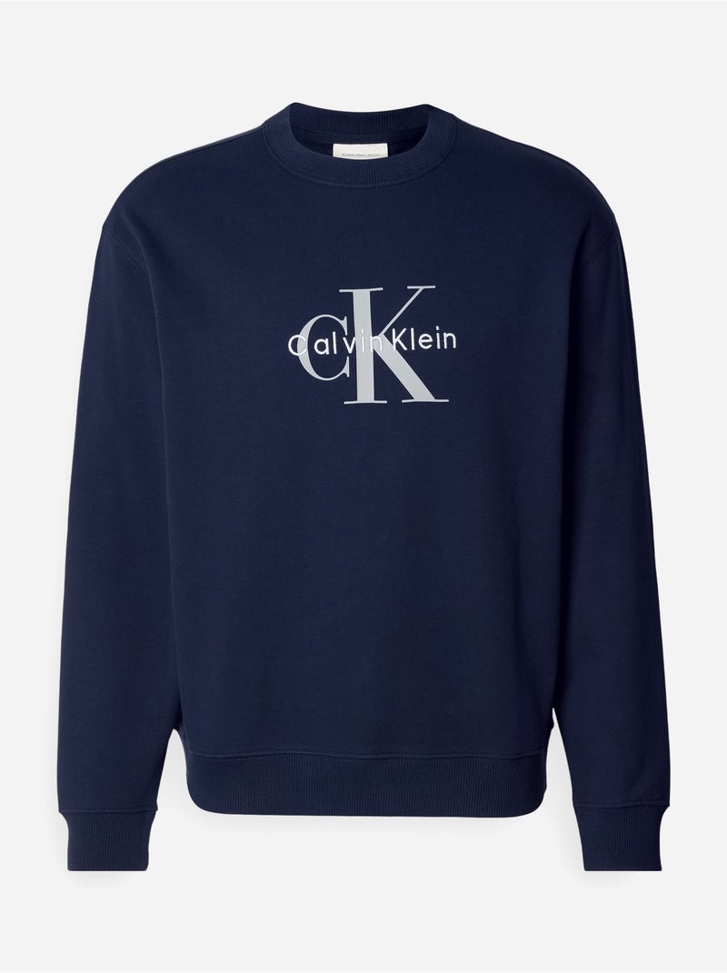 Sweat col rond - Calvin Klein Bleu foncé - Kiabi