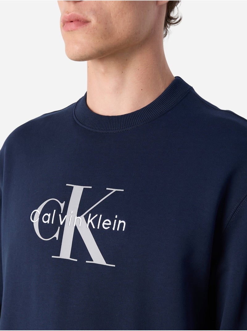Sweat col rond - Calvin Klein Bleu foncé - Kiabi