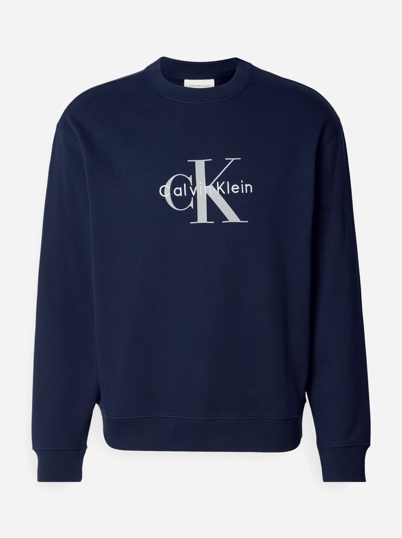 Sweat col rond - Calvin Klein Bleu - Kiabi