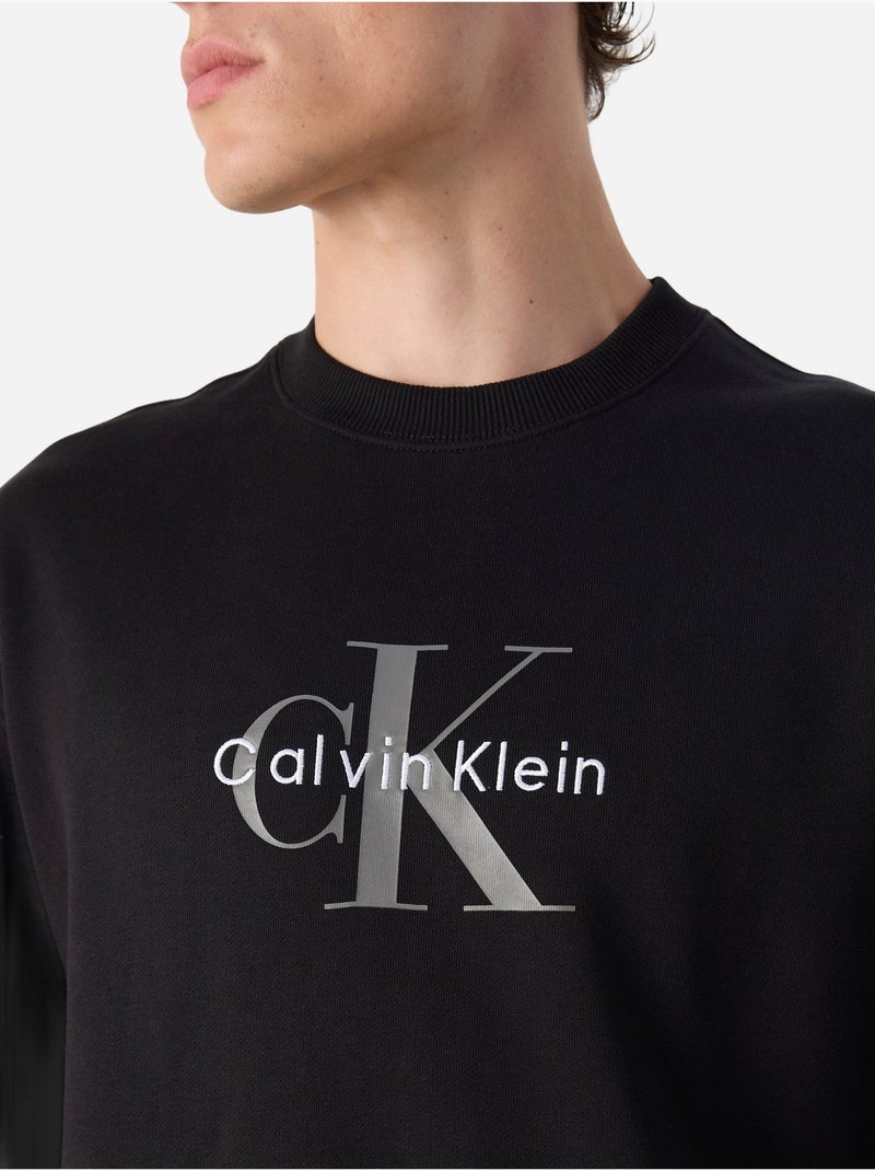 Sweat col rond - Calvin Klein Noir - Kiabi