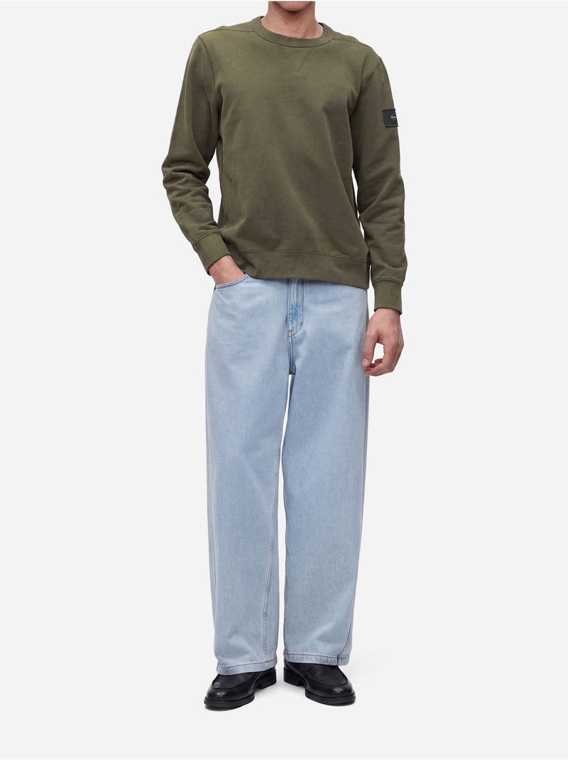 Sweat col rond - calvin klein Vert - Kiabi