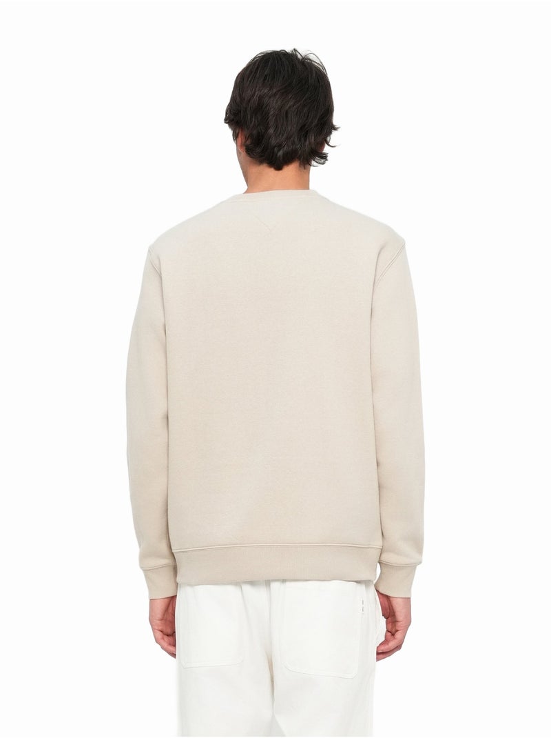 Sweat col rond - Tommy jeans Beige - Kiabi