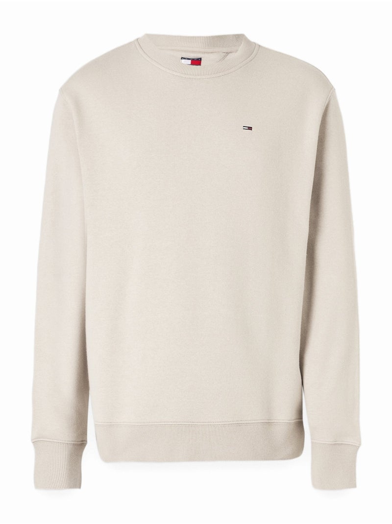 Sweat col rond - Tommy jeans Beige - Kiabi