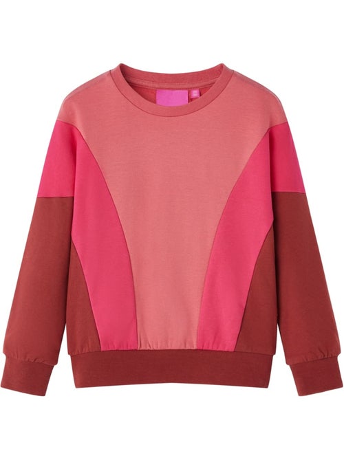 Sweat col rond color block en coton - vidaxl - Kiabi