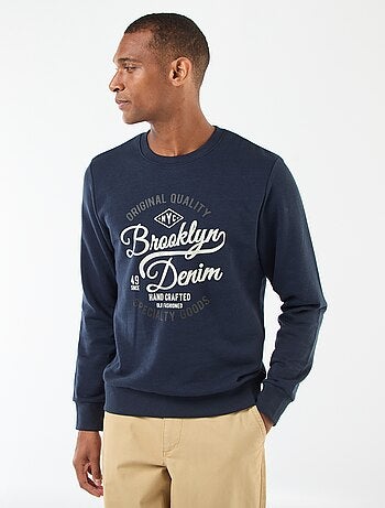 Sweat col rond en coton