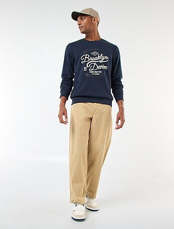 Sweat col rond en coton