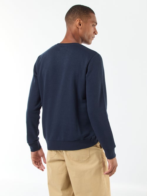 Sweat col rond en coton - Kiabi