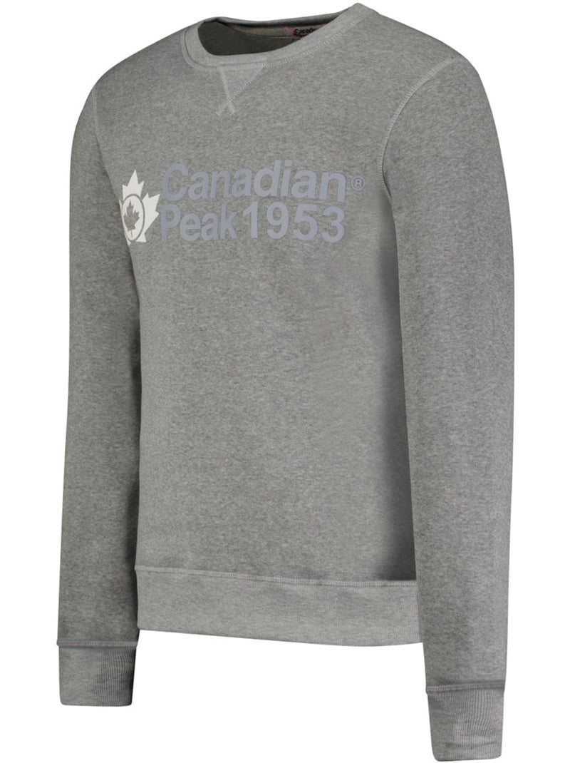 Sweat col rond ganteak – canadian peak Gris clair - Kiabi