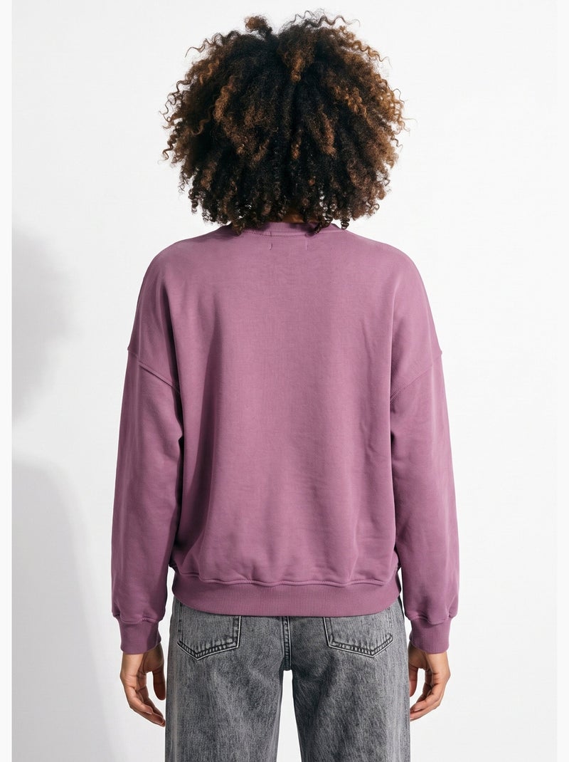 Sweat col rond, message drama queen - afibel Bordeaux - Kiabi