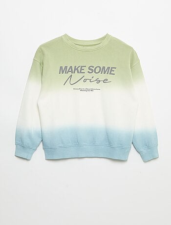 Sweat col rond tie and dye imprimé