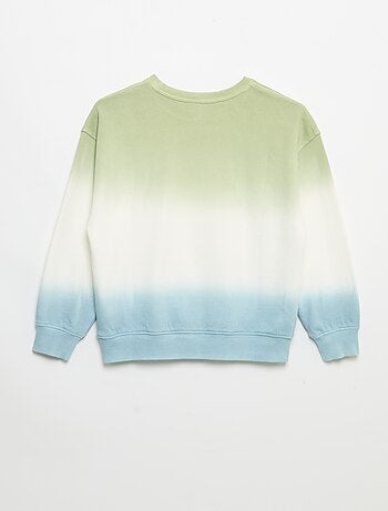 Sweat col rond tie and dye imprimé