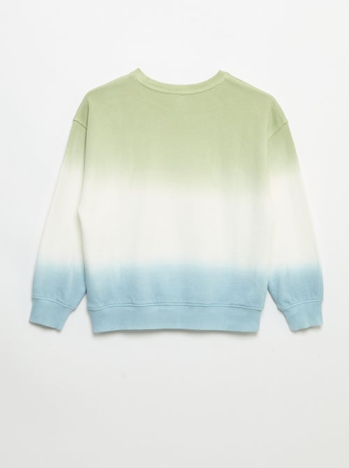 Sweat col rond tie and dye imprimé - Kiabi