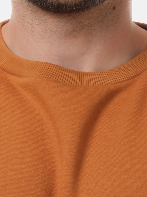 Sweat col rond uni - Kiabi
