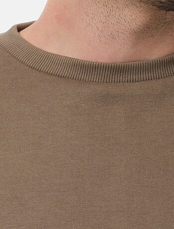 Sweat col rond uni