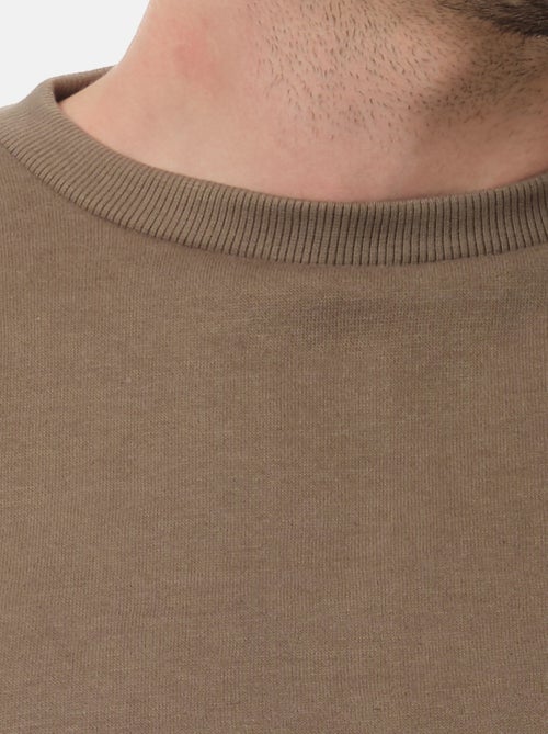 Sweat col rond uni - Kiabi