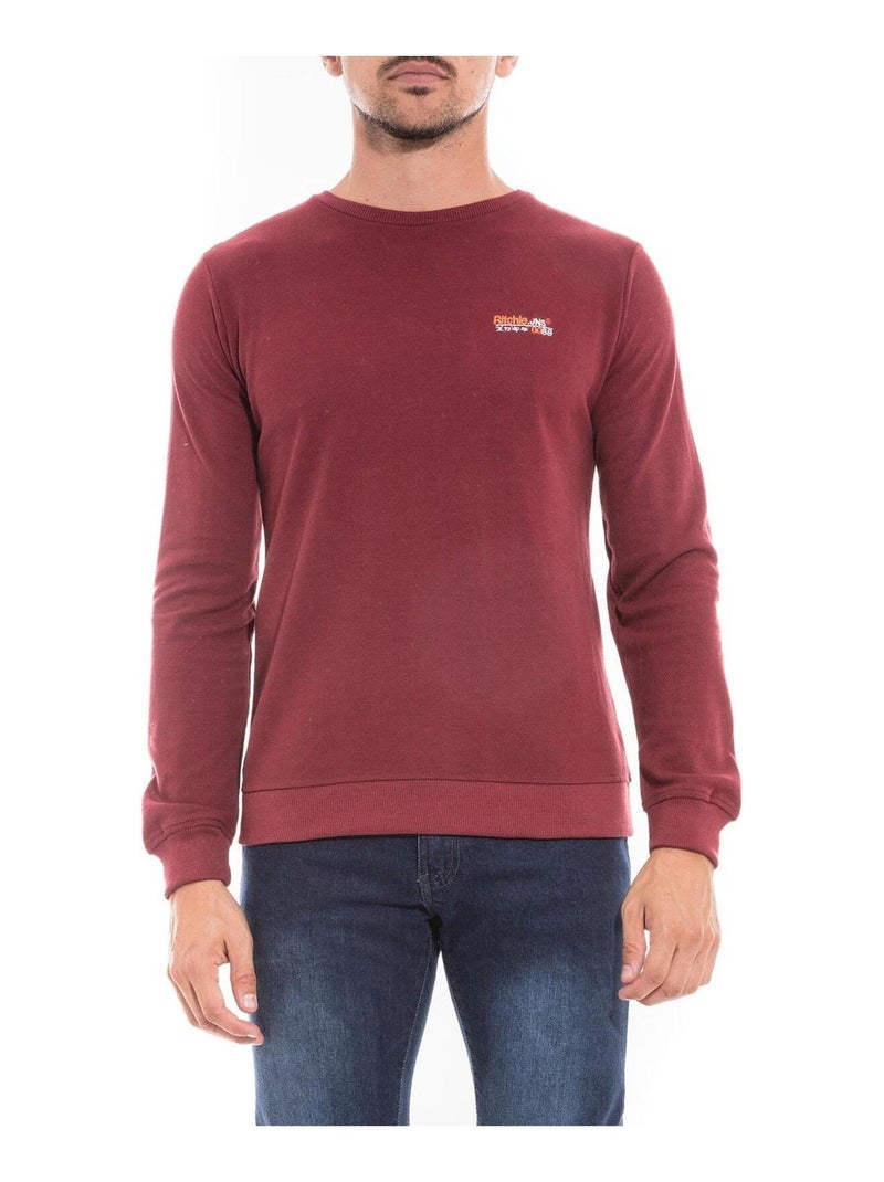 Sweat col rond WANGER Bordeaux - Kiabi