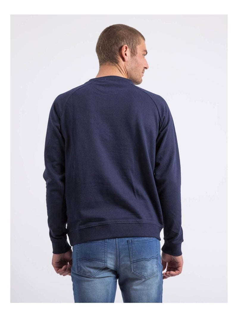 Sweat col rond WINAMOK Bleu marine - Kiabi