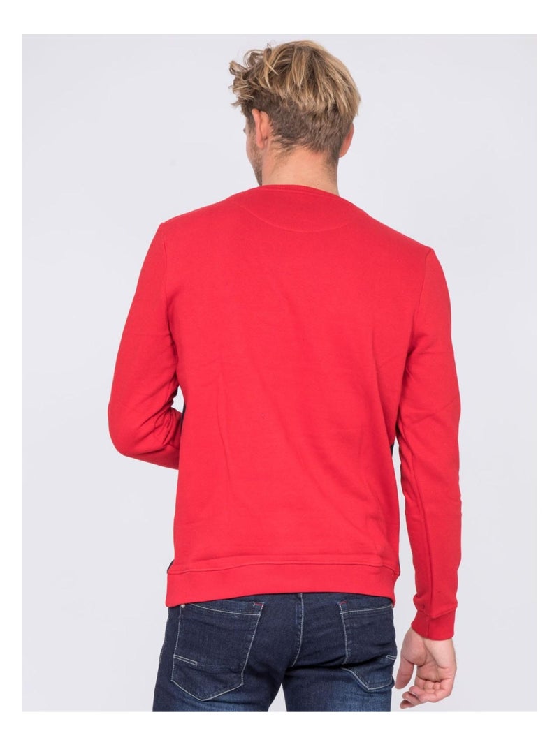 Sweat col rond WINSTON Rouge - Kiabi