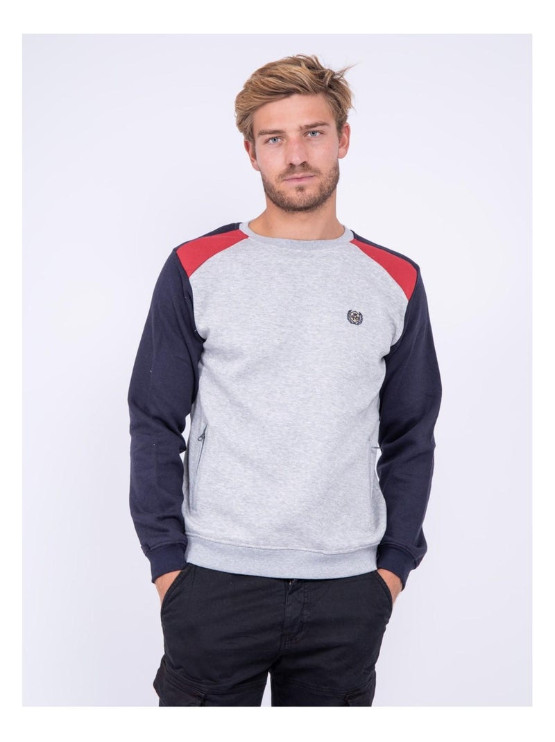 Sweat col rond WORMUNT Bleu marine - Kiabi