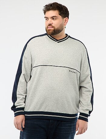 Sweat col V en French Terry