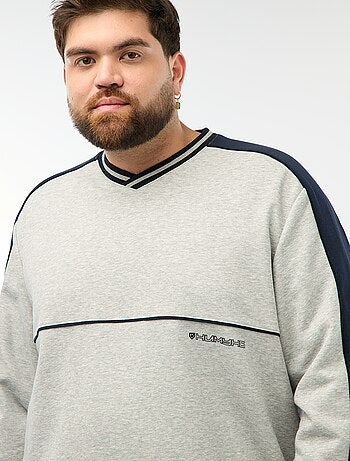 Sweat col V en French Terry