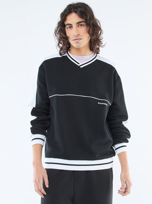 Sweat col V en french terry - Kiabi