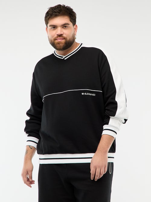 Sweat col V en French Terry - Kiabi