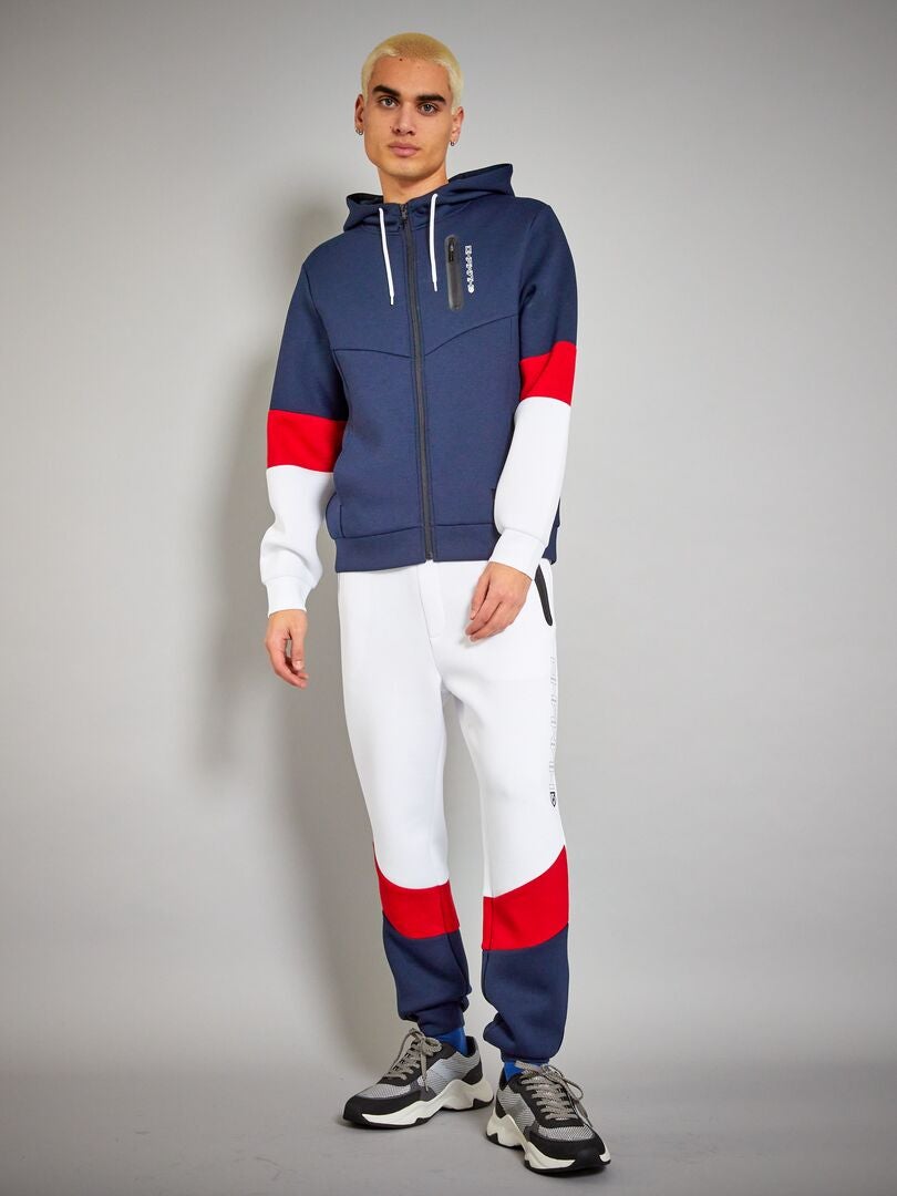Sweat color-block en néoprène Bleu - Kiabi