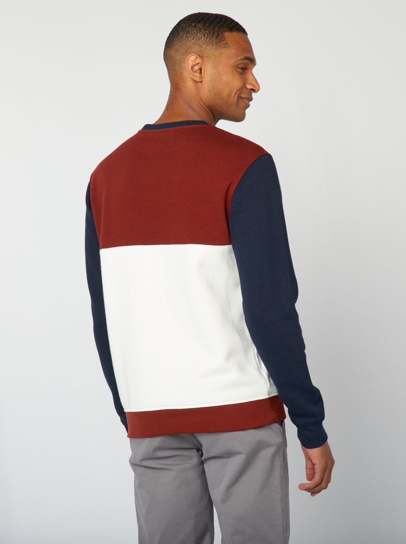 Sweat color block Rouge - Kiabi
