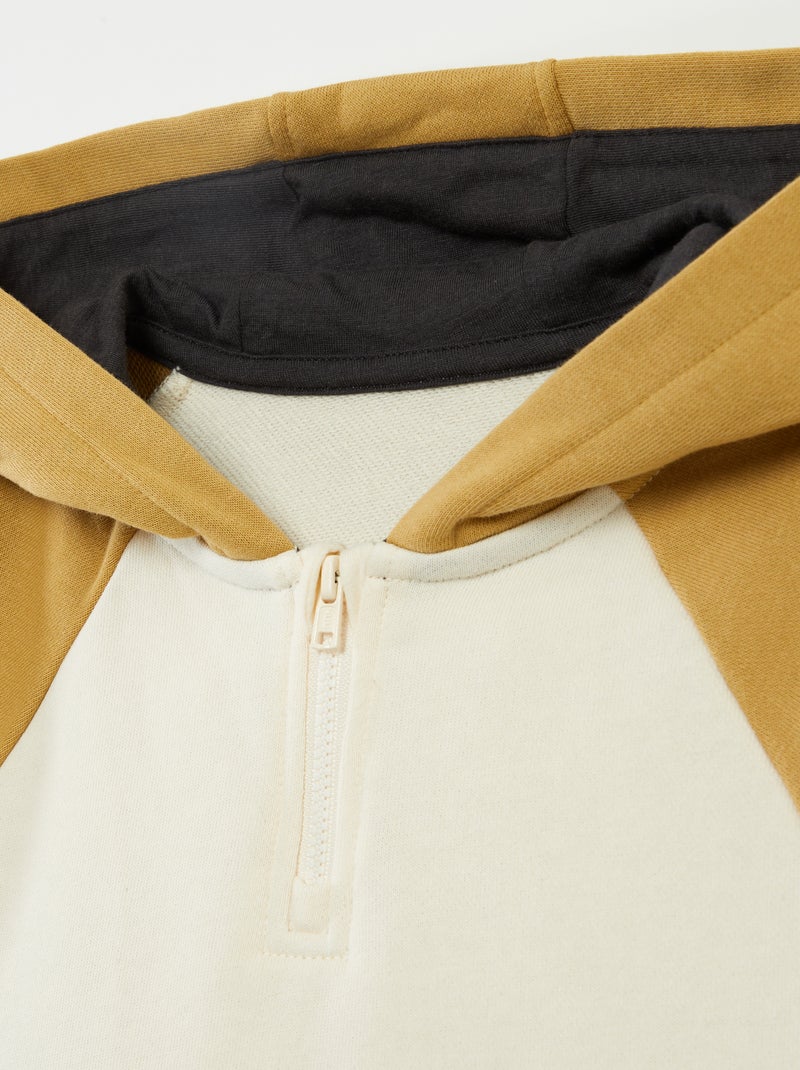 Sweat colorblock - collection facile à enfiler Noir/blanc/beige - Kiabi